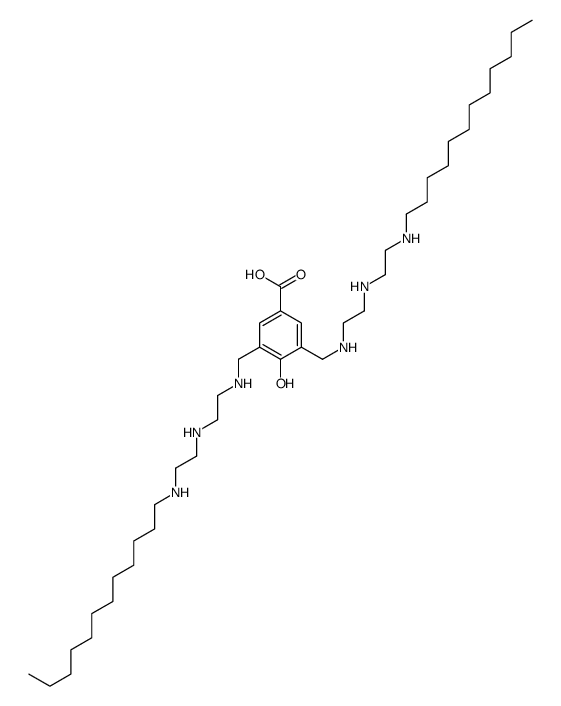 3,5-bis[[[2-[[2-(dodecylamino)ethyl]amino]ethyl]amino]methyl]-4-hydroxybenzoic acid structure