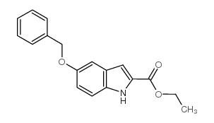 5-苄氧基吲哚-2-甲酸乙酯结构式