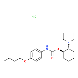 p-Butoxycarbanilic acid trans-2-(diethylamino)cyclohexyl ester hydroch loride Structure