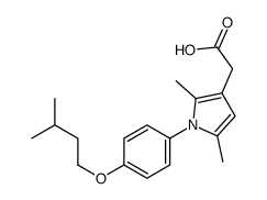 2-[2,5-dimethyl-1-[4-(3-methylbutoxy)phenyl]pyrrol-3-yl]acetic acid Structure