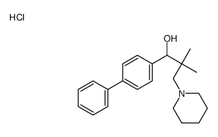 alpha-(4-Biphenylyl)-beta,beta-dimethyl-1-piperidinepropanol hydrochloride Structure