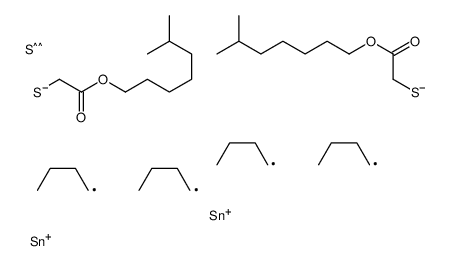 diisooctyl 2,2'-[(1,1,3,3-tetrabutyl-1,3-distannathianediyl)bis(thio)]diacetate Structure