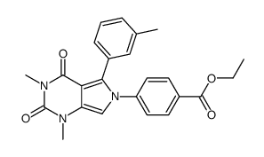 ethyl 4-[1,3-dimethyl-5-(3-methylphenyl)-2,4-dioxopyrrolo[3,4-d]pyrimidin-6-yl]benzoate结构式