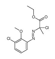 ethyl 2-chloro-2-[(3-chloro-2-methoxyphenyl)diazenyl]propanoate结构式