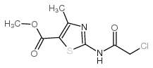 甲基 2-[(氯乙酰基)氨基]-4-甲基-1,3-噻唑-5-羧酸结构式