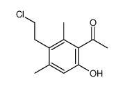 1-[3-(2-chloroethyl)-6-hydroxy-2,4-dimethylphenyl]ethanone结构式