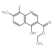 ethyl 8-chloro-7-methyl-4-oxo-1H-quinoline-3-carboxylate结构式