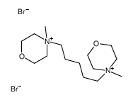 4,4'-(1,5-Pentanediyl)bis(4-methylmorpholin-4-ium) dibromide Structure