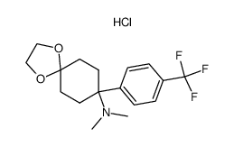 4-(p-trifluoromethylphenyl)-4-dimethylaminocyclohexanone, ethylene ketal hydrochloride结构式
