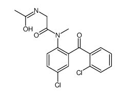 2-acetamido-N-[4-chloro-2-(2-chlorobenzoyl)phenyl]-N-methyl-acetamide结构式