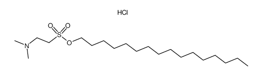 2-dimethylamino-ethanesulfonic acid hexadecyl ester, hydrochloride Structure