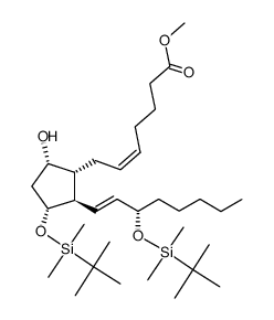 11,15-O-bis(tert-butyldimethylsilyl)PGF2α methyl ester结构式