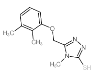 5-[(2,3-二甲基苯氧基)甲基]-4-甲基-4H-1,2,4-噻唑-3-硫醇结构式