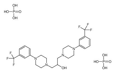 1,3-bis[4-[3-(trifluoromethyl)phenyl]piperazin-1-yl]propan-2-ol,phosphoric acid Structure