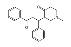 1-methyl-3-(3-oxo-1,3-diphenylpropyl)piperidin-4-one Structure