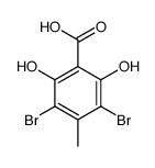 3,5-dibromo-2,6-dihydroxy-4-methylbenzoic acid结构式