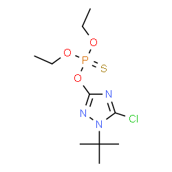 O-[1-(tert-butyl)-5-chloro-1H-1,2,4-triazol-3-yl] O,O-diethyl thiophosphate结构式