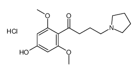 1-(4-hydroxy-2,6-dimethoxyphenyl)-4-pyrrolidin-1-ylbutan-1-one,hydrochloride Structure