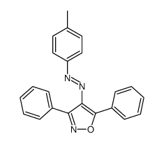 (3,5-diphenyl-1,2-oxazol-4-yl)-(4-methylphenyl)diazene结构式