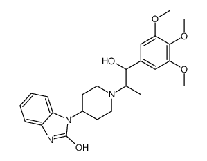3-[1-[1-hydroxy-1-(3,4,5-trimethoxyphenyl)propan-2-yl]piperidin-4-yl]-1H-benzimidazol-2-one结构式