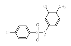 4-chloro-N-(3-chloro-4-methyl-phenyl)benzenesulfonamide结构式