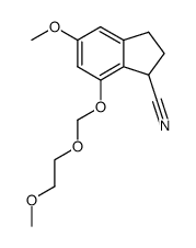 5-methoxy-7-methoxyethoxymethyloxyindan-1-carbonitrile Structure