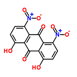1,8-Dihydroxy-4,5-dinitroanthraquinone Structure