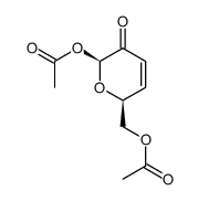 1,6-Di-O-acetyl-3,4-didesoxy-β-D-glycero-hex-3-enopyranos-2-ulose Structure