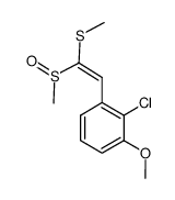 2-chloro-1-methoxy-3-[2-(methylsulfanyl)-2-(methylsulfinyl)vinyl]benzene结构式