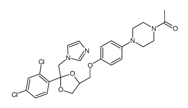 1-[4-[4-[[(2R,4R)-2-(2,4-dichlorophenyl)-2-(imidazol-1-ylmethyl)-1,3-dioxolan-4-yl]methoxy]phenyl]piperazin-1-yl]ethanone Structure