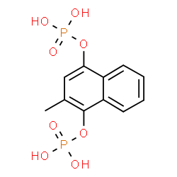 2-Methyl-1,4-naphthalenediol bis(dihydrogen phosphate) Structure