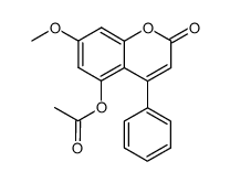 5-acetoxy-7-methoxy-4-phenyl-coumarin Structure