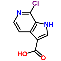 7-氯-1H-吡咯并[2,3-C]吡啶-2-羧酸乙酯结构式