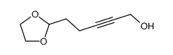 2-Pentyn-1-ol,5-(1,3-dioxolan-2-yl)- Structure