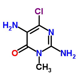 2,5-Diamino-6-chloro-3-methyl-4(3H)-pyrimidinone结构式