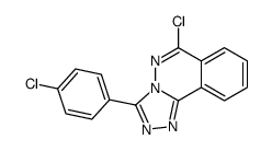 6-氯-3-(4-氯苯基)-[1,2,4]噻唑并[3,4-a]二氮杂萘结构式