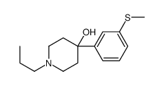 4-Hydroxy-4-(3-methylsulfanylphenyl)-1-propylpiperidine结构式