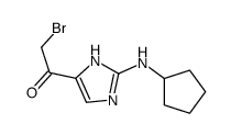 2-bromo-1-[2-(cyclopentylamino)-1H-imidazol-5-yl]ethanone Structure
