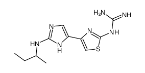 2-[4-[2-(butan-2-ylamino)-1H-imidazol-5-yl]-1,3-thiazol-2-yl]guanidine Structure