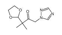 3-(1,3-dioxolan-2-yl)-3-methyl-1-(1,2,4-triazol-1-yl)butan-2-one Structure