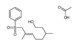 acetic acid,8-(benzenesulfonyl)-3,7-dimethyloct-6-en-1-ol结构式