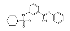 N-phenyl-3-(piperidin-1-ylsulfonylamino)benzamide结构式