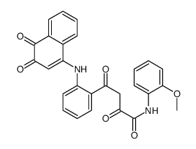 4-[2-[(3,4-dioxonaphthalen-1-yl)amino]phenyl]-N-(2-methoxyphenyl)-2,4-dioxobutanamide Structure