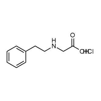 2-[(2-苯乙基)氨基]乙酸盐酸盐结构式