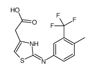 2-[2-[4-methyl-3-(trifluoromethyl)anilino]-1,3-thiazol-4-yl]acetic acid结构式