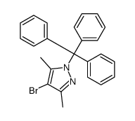 4-bromo-3,5-dimethyl-1-tritylpyrazole结构式