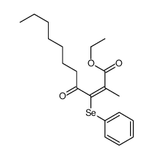 ethyl 2-methyl-4-oxo-3-phenylselanylundec-2-enoate Structure
