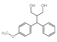 2-[(4-methoxyphenyl)-phenyl-methyl]propane-1,3-diol结构式