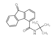 9-oxo-N-tert-butyl-fluorene-4-carboxamide structure