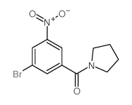 1-(3-溴-5-硝基苯甲酰)吡咯啉结构式